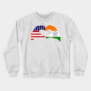 We Heart USA & India Patriot Flag Series Crewneck Sweatshirt